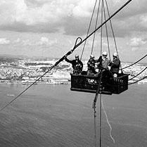 Construção da ponte em 1961