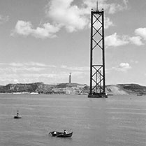 Ponte vista do tejo em 1962