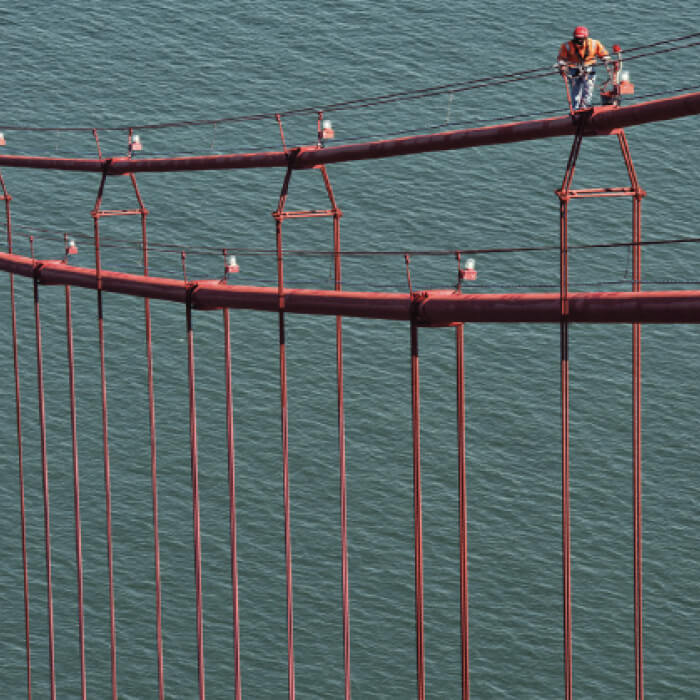 Suportes superiores da ponte