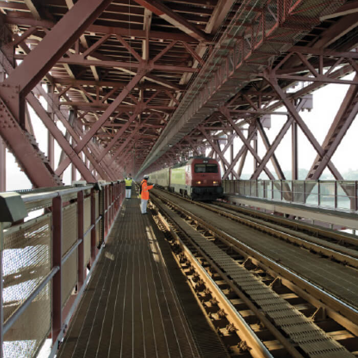 Estrutura inferior da ponte